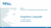 thumbnail of medium Vorlesung 08: Kognitive Linguistik