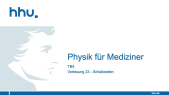 thumbnail of medium Physik für Mediziner - TB04 - VL23 - Schallwellen