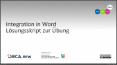 thumbnail of medium Zotero: Übung: Integration in Word